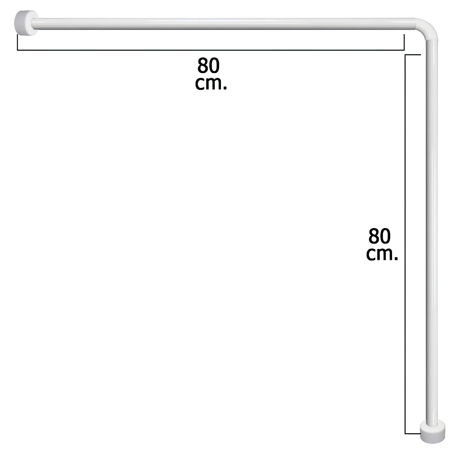 Barra para Cortina de Ducha 80x80 cm
