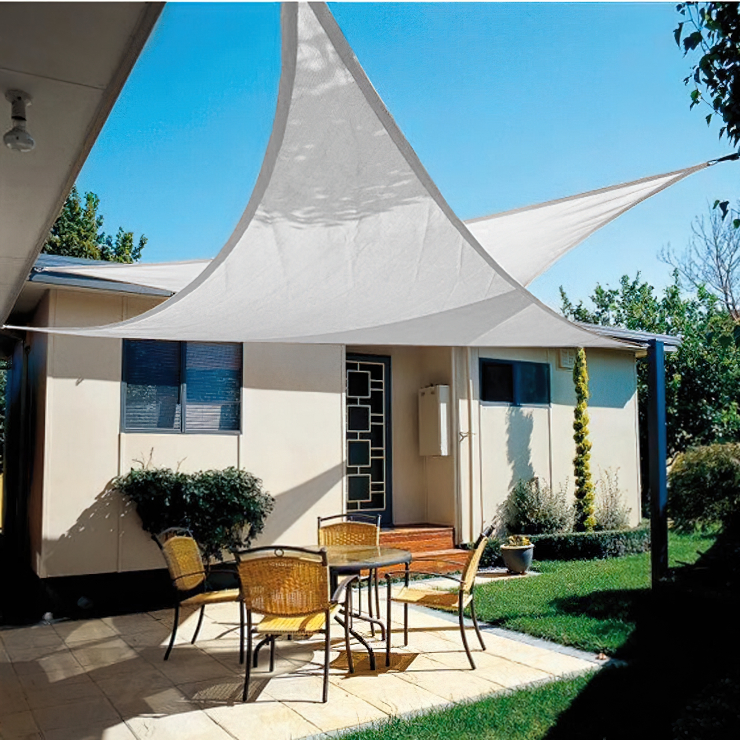 Toldo Vela Sombra Triangular 5x5x5 m