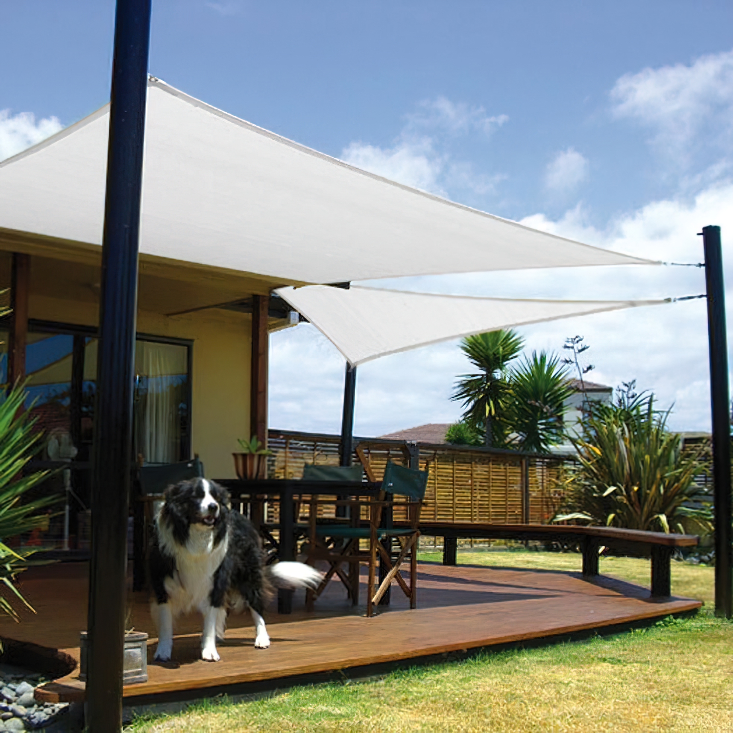 Toldo Vela Sombra Jardín 5x5 m
