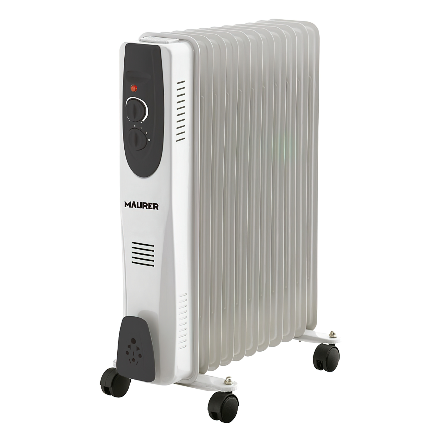 Radiador de Aceite 11 Elementos: Potencia 2500W, Termostato Ambiente, Portátil. ¡Calor eficiente y comodidad en tu hogar! Ideal para invierno.