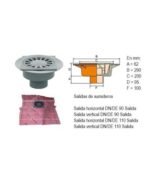 Sumidero Water-Stop Kit Terraza Ø110 Salida Vertical